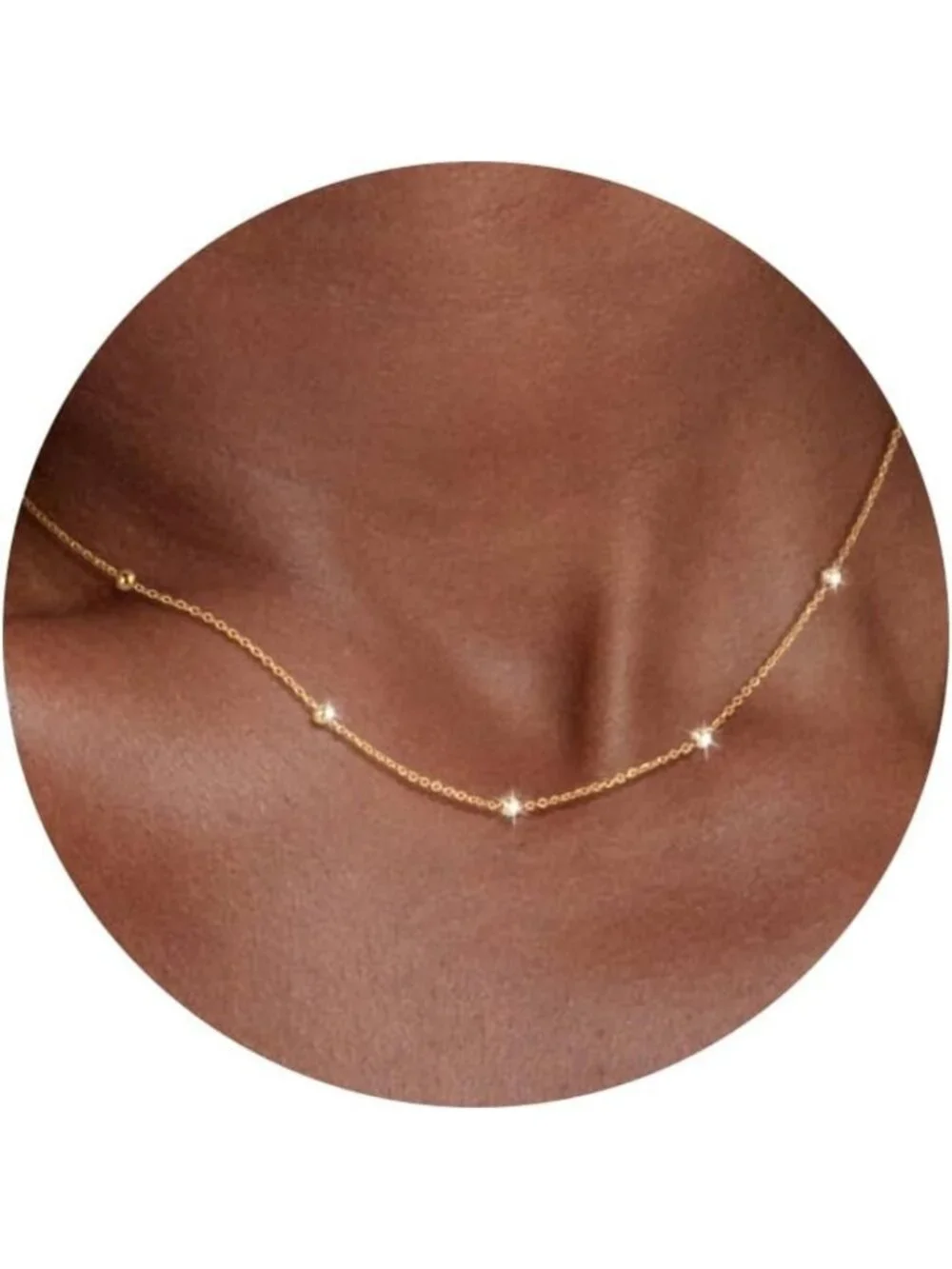 925 Sterling Silver Beaded Chain Necklace for Women - Elegant & Stylish Jewelry